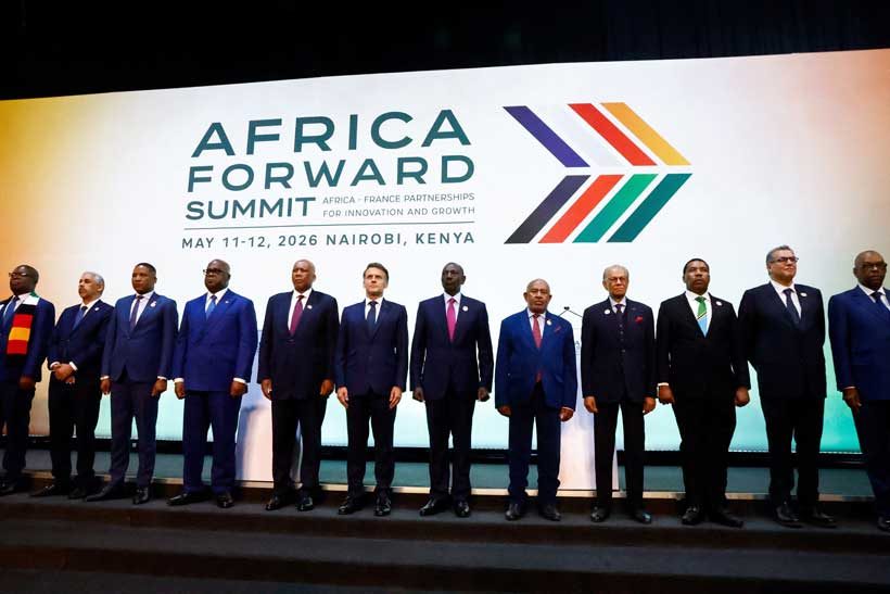 Leaders on stage at the Africa Forward Summit in Nairobi, Kenya