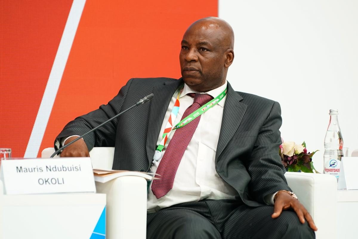 Professor Maurice Okoli at a conference