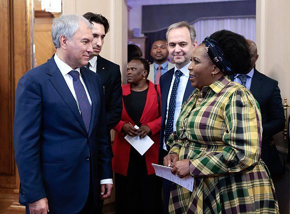 Vyacheslav Volodin with Refilwe Mtshweni-Tsipane